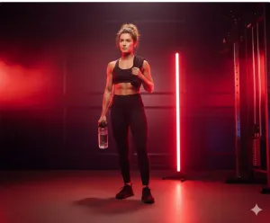 Lampa z czerwonym światłem